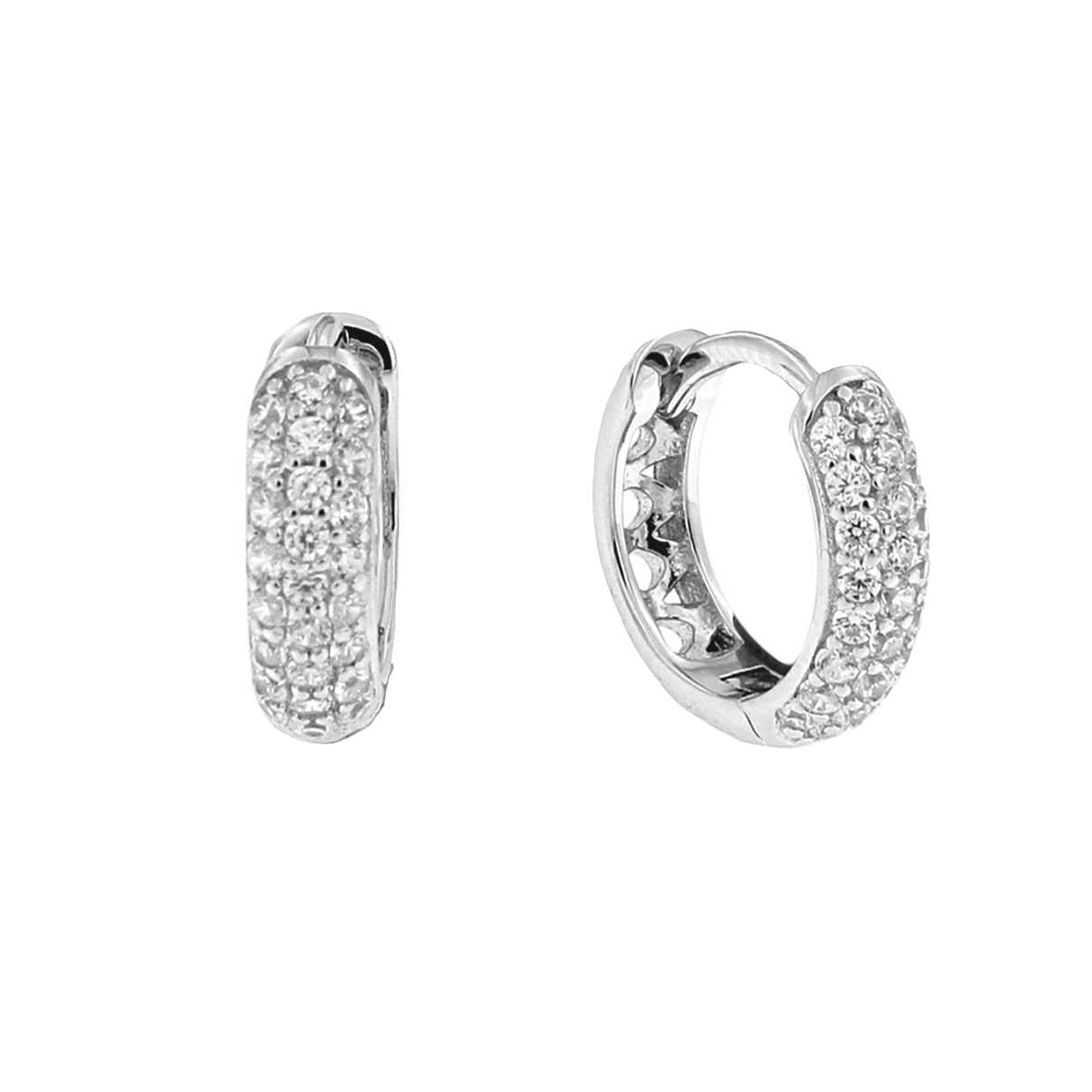 Orecchini Cerchi Piccoli Pavè