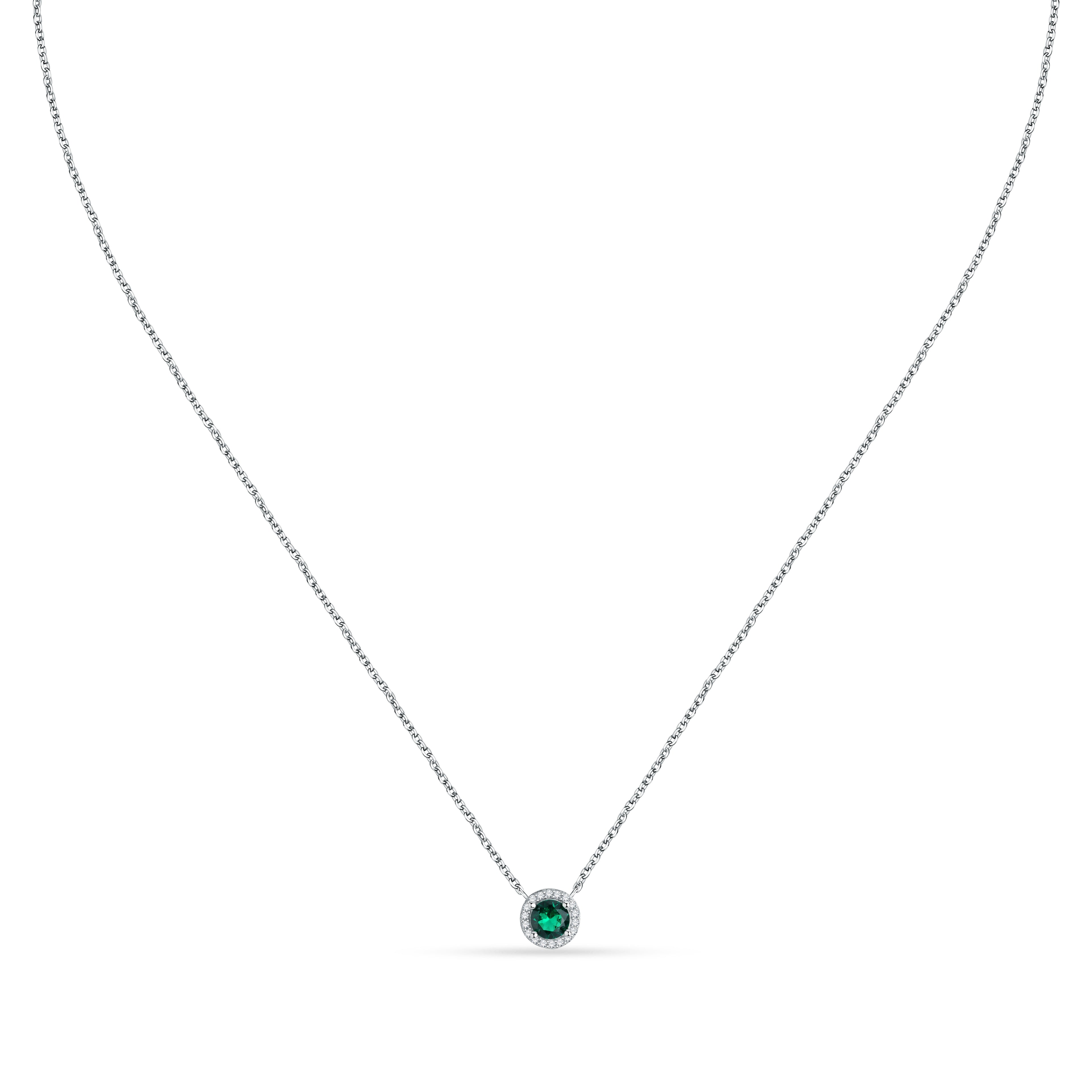 Collana Ciondolo Rotondo Pavè